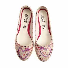 Cute Hearts Ballerinas Shoes 1010 Daily Essential Summer Heat