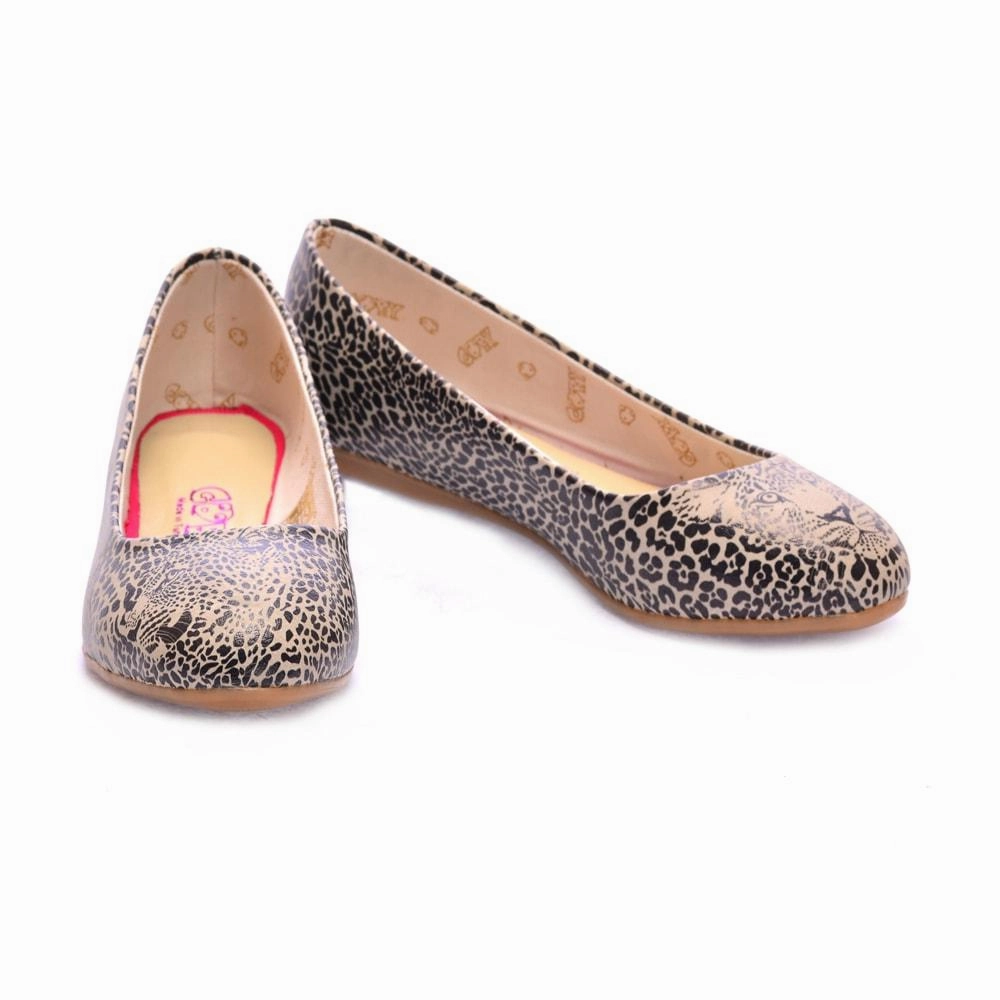 Leopard Look Ballerinas Shoes 1089 Gloss Finish