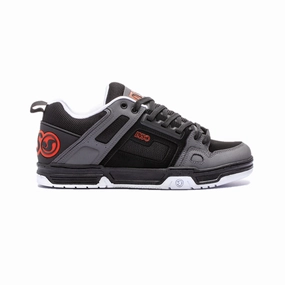 Powerful Traction Quick Action Movement DVS F0000029998 COMANCHE MN'S (Medium) Black/Charcoal/Fiery Red Leather & Nubuck Skate Shoes