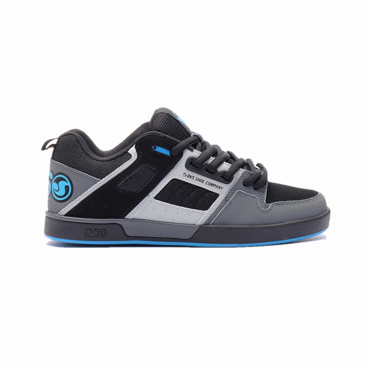 Adult Casual DVS F0000323022 COMANCHE 2.0  MN'S (Medium) Charcoal/Black/Blue Leather Skate Shoes