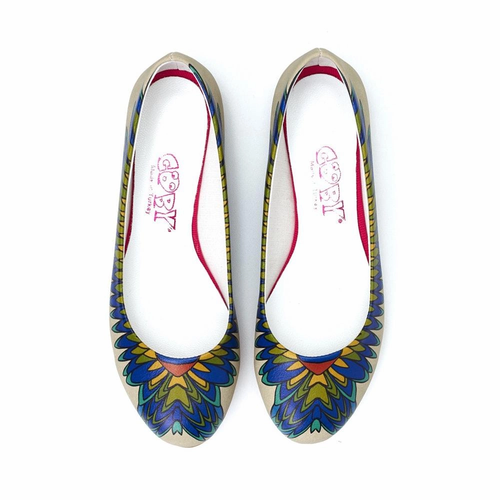 Indian Feather Ballerinas Shoes 1090 School Day