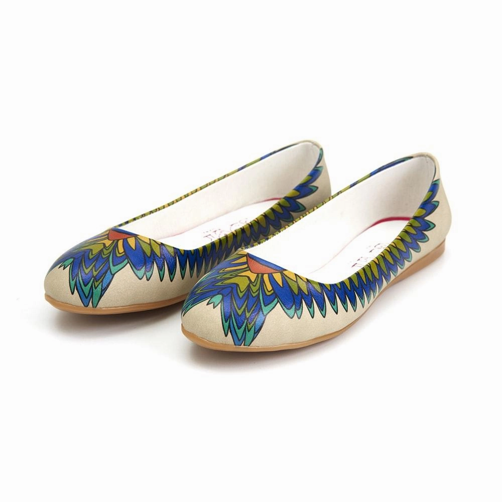 Indian Feather Ballerinas Shoes 1090 Fresh Drop Slip On Style