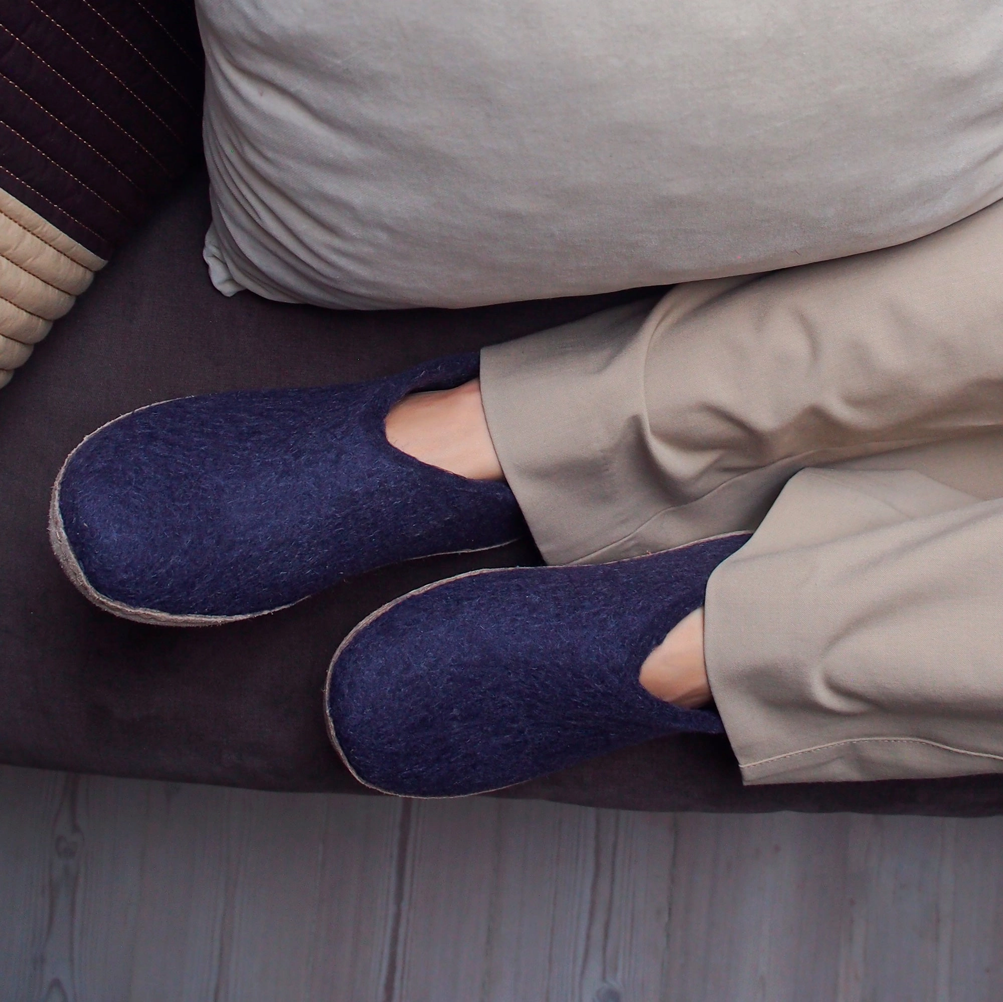 glerups Shoe with leather sole Shoe with leather sole Purple