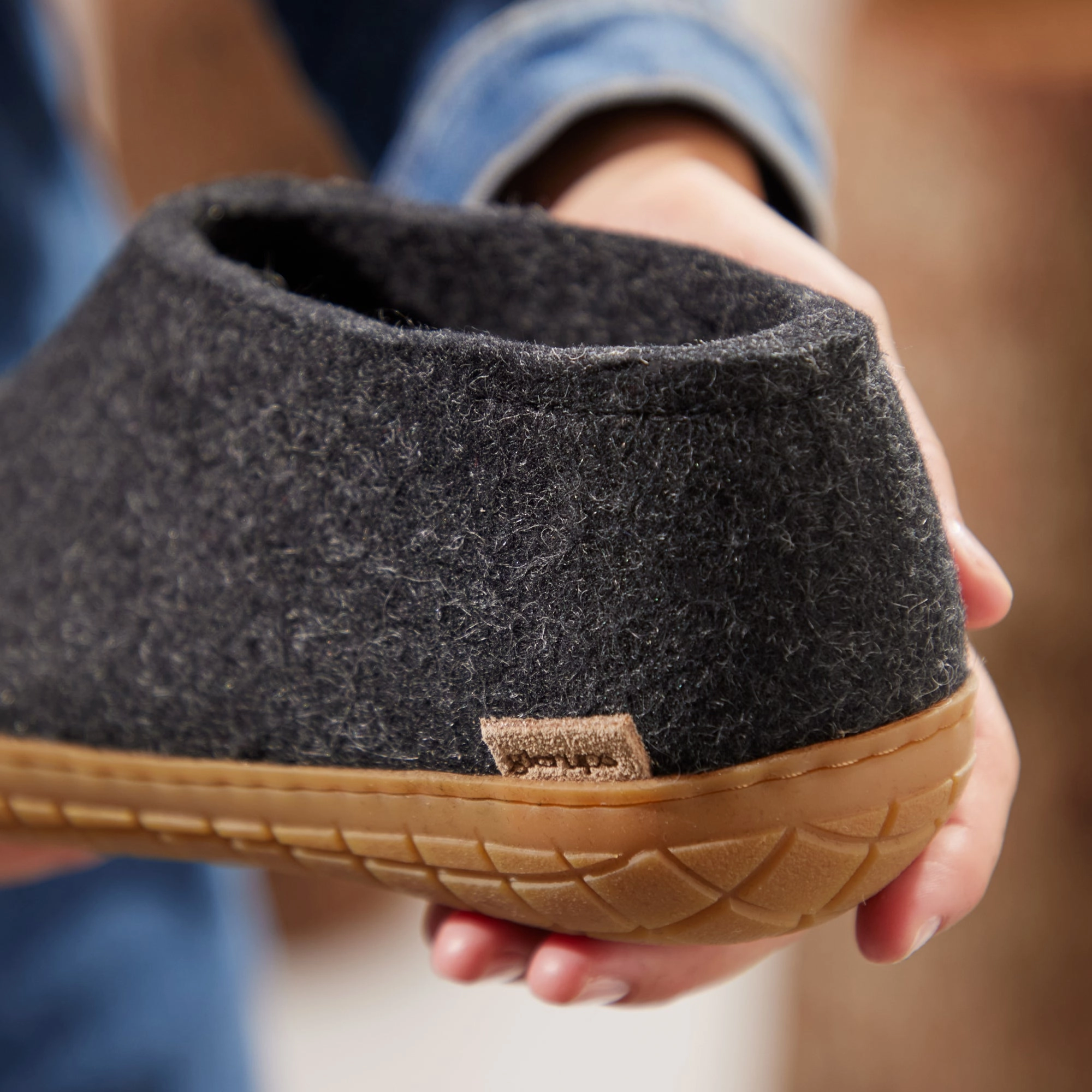 glerups Shoe with natural rubber sole - honey Shoe with rubber sole Charcoal