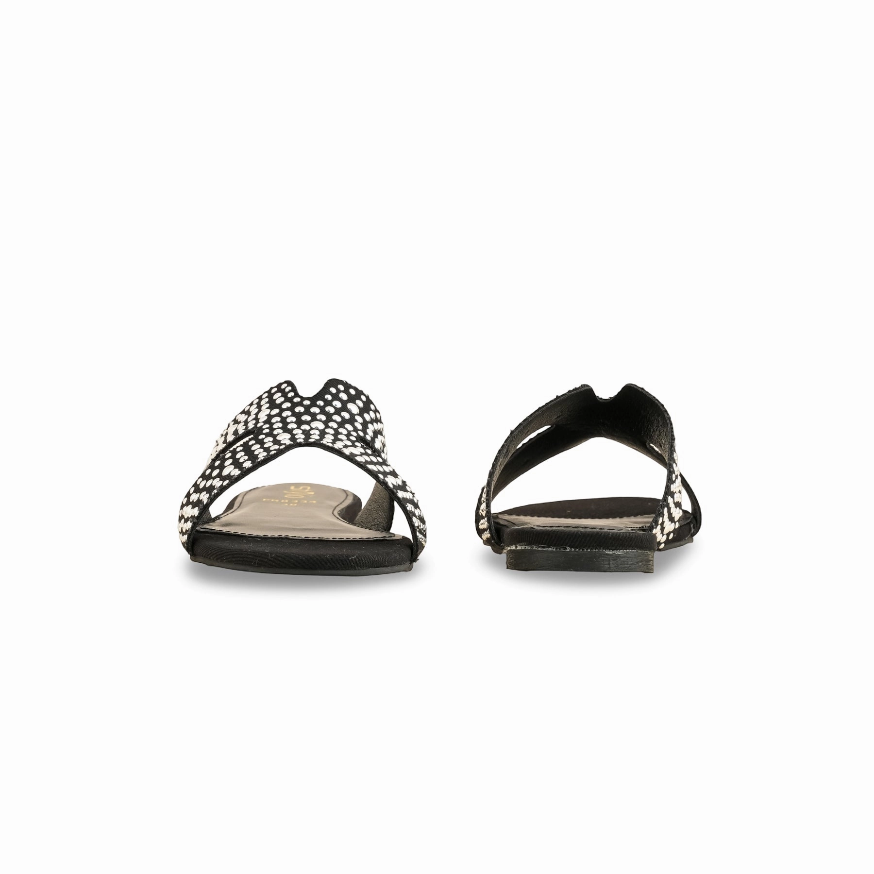 Slides With Spikes Black Formal Slipper FR8334