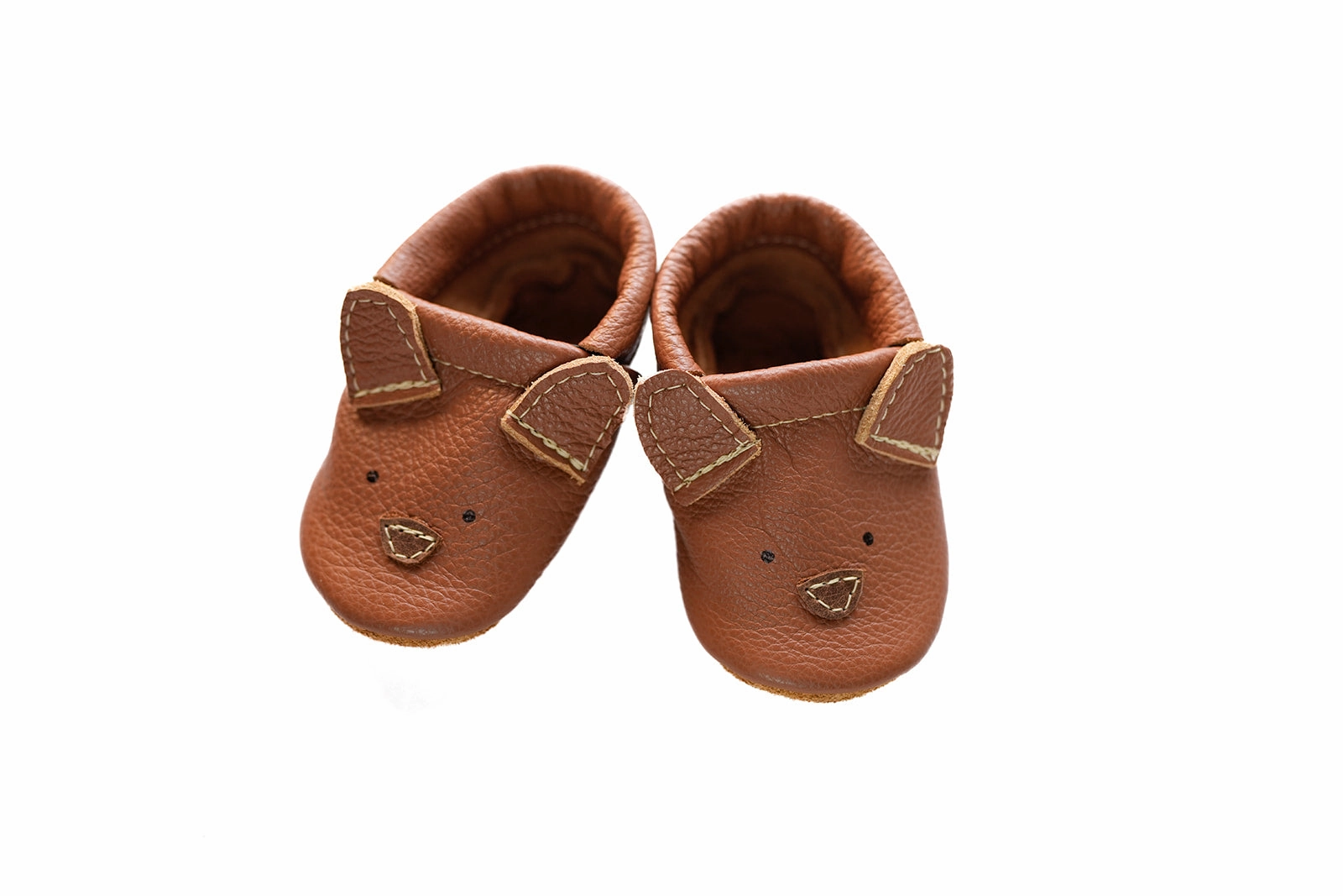 Sienna Bear // Cute Critters Leather Shoes Baby and Toddler Nude Pointed Toe High Heels