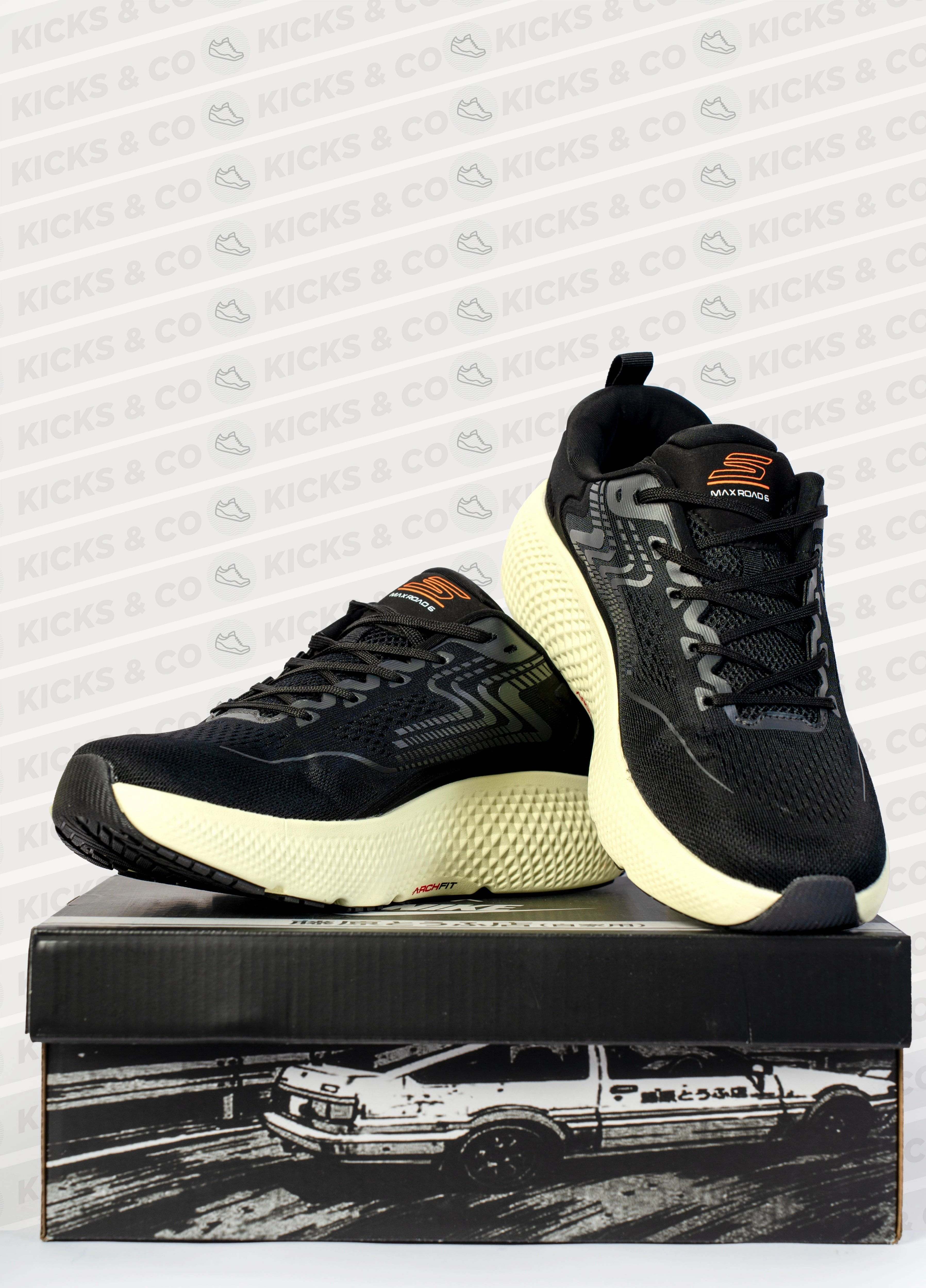 Skechers Shoes- Go Run Max (Black) Sneakers Shoes Asics