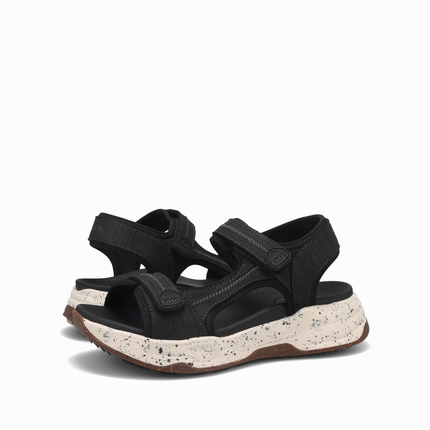 Cute Comfortable Sandals Taos Women's Super Side Strap Sandal - Black Emboss