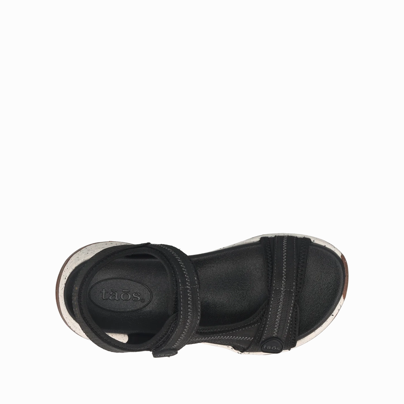 Slip In Sandals Taos Women's Super Side Strap Sandal - Black Emboss