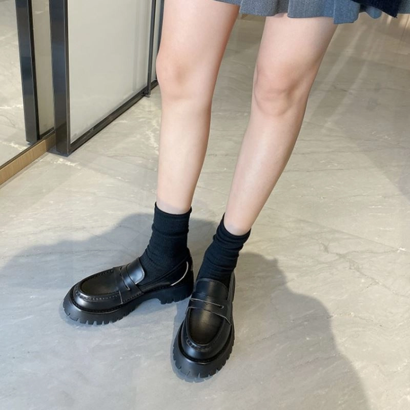 Original RIZABINA 2022 Ins Women Flats Shoes Real Leather Loafers Fashion Platform Casual Shoes Woman Office Lady Footwear Size 34-43 Trousers For Loafers