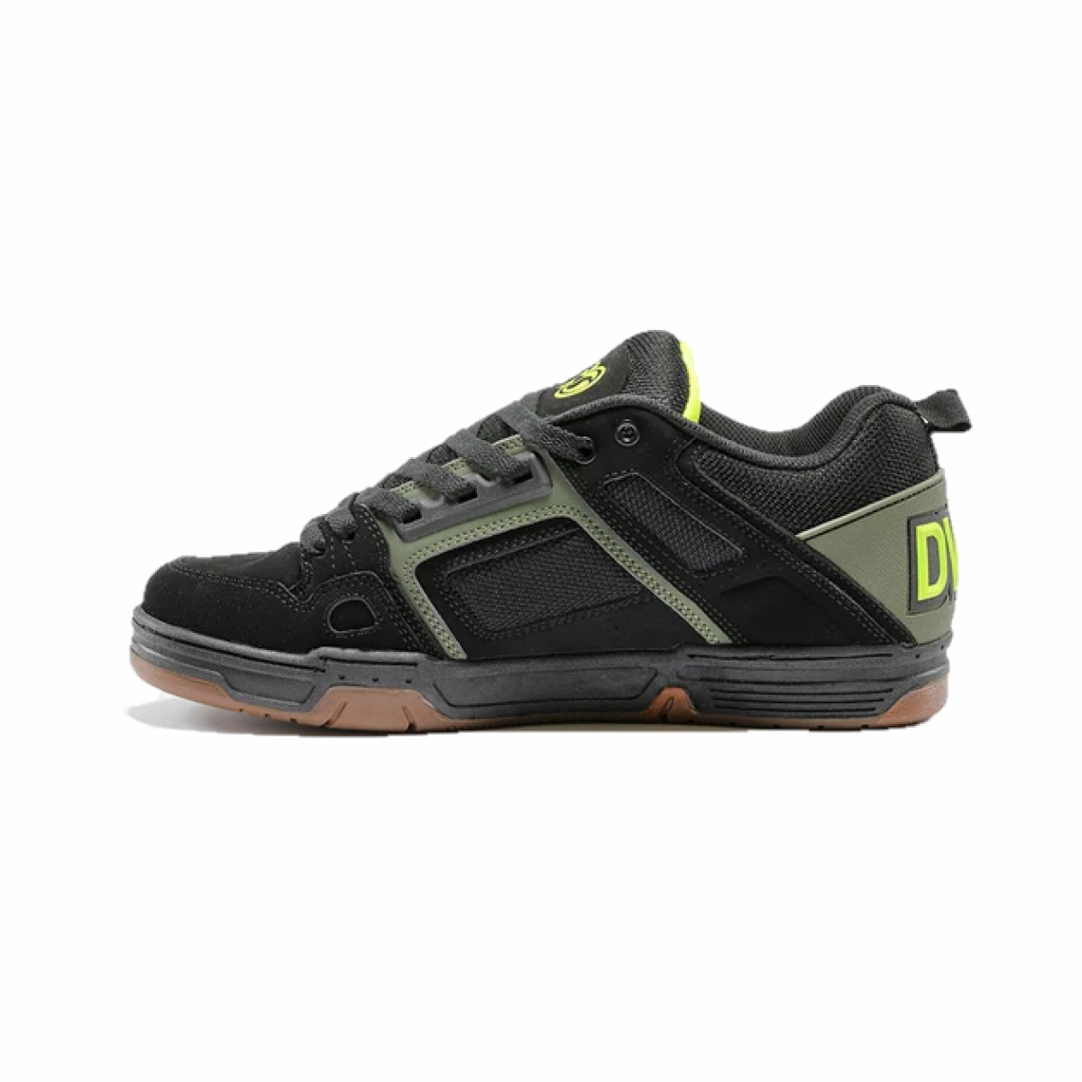 DVS F0000029991 COMANCHE MN'S (Medium) Black/Olive/Gum Leather & Nubuck Skate Shoes Classic Design