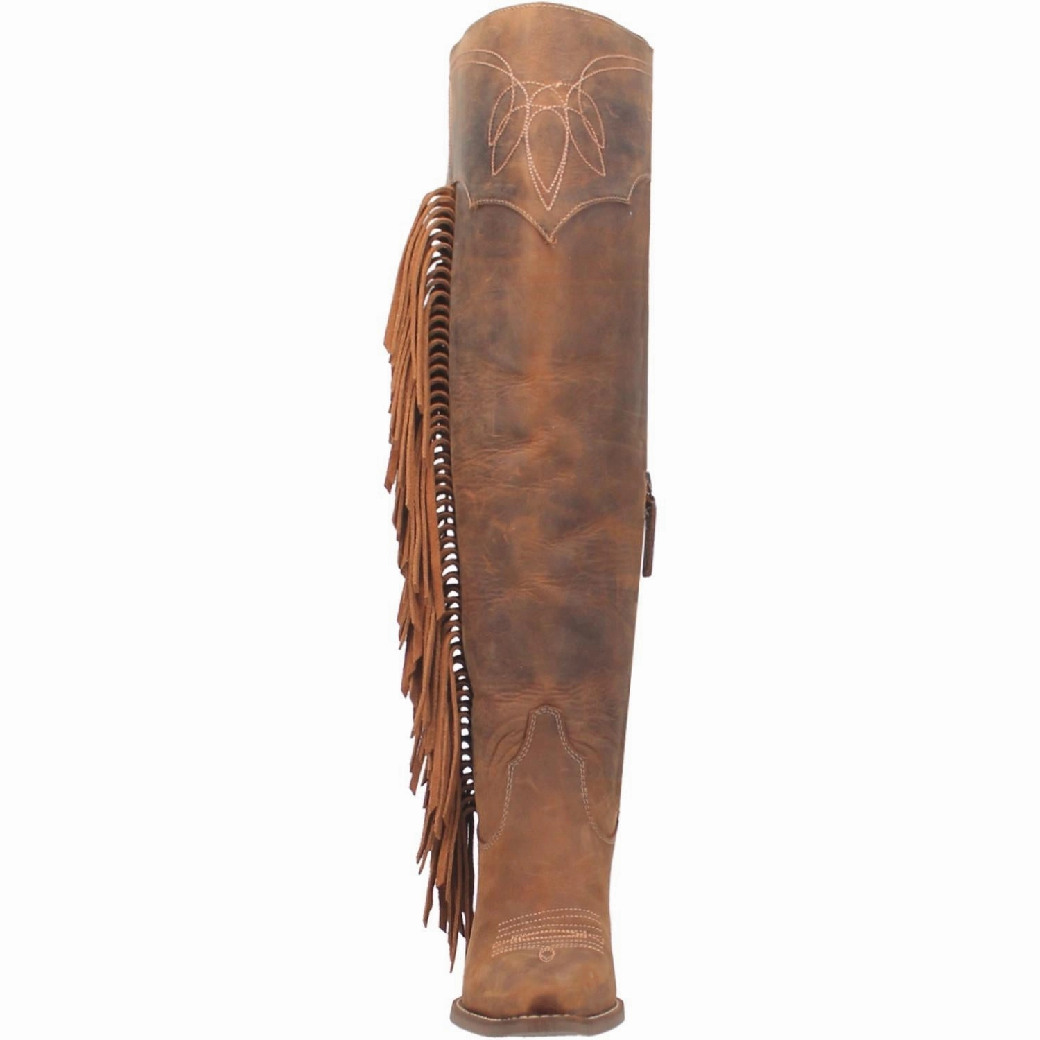 Workout Adidas Shoes Sky High Brown Leather Fringe Knee High Boots (DS)