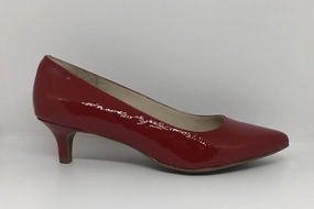 Hush Puppy York Patent Red Kitten Heel Shopping Glam Instant Confidence