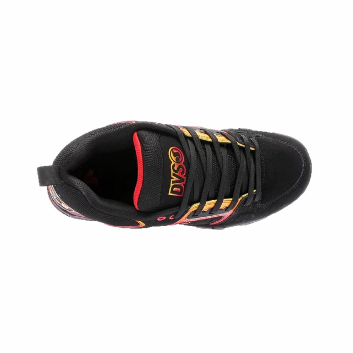 DVS F0000029999 COMANCHE MN'S (Medium) Black/Red/Yellow Leather & Nubuck Skate Shoes Festival Step Any Weather