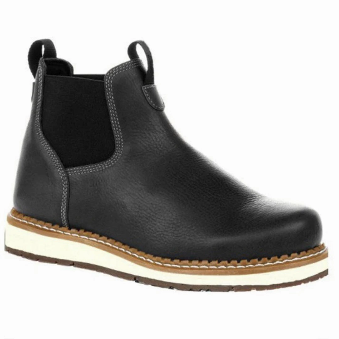 ANDREW - Heren chelsea wedge boots Black Dress Boots