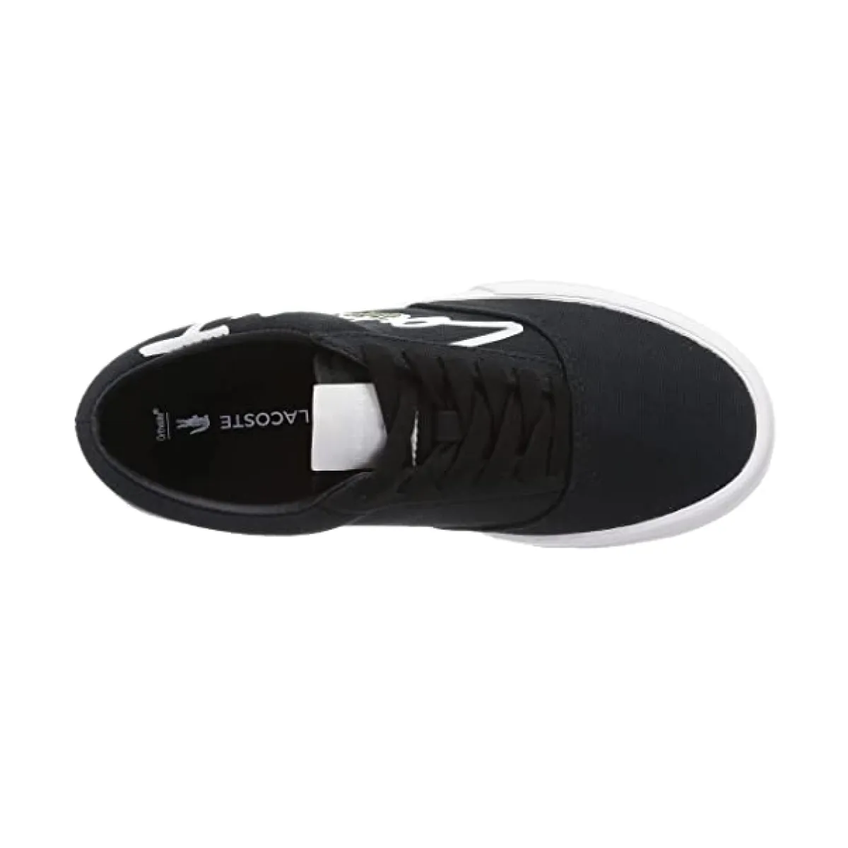 Clean White Flexible Fit LACOSTE 7-42CMA0040454 Jump Serve Lace Canvas Logo MN'S (Medium) Black/Off White Textile Lifestyle Shoes