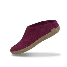 Slip-on with leather sole - Cranberry Strong Shape Ideal Factory Use