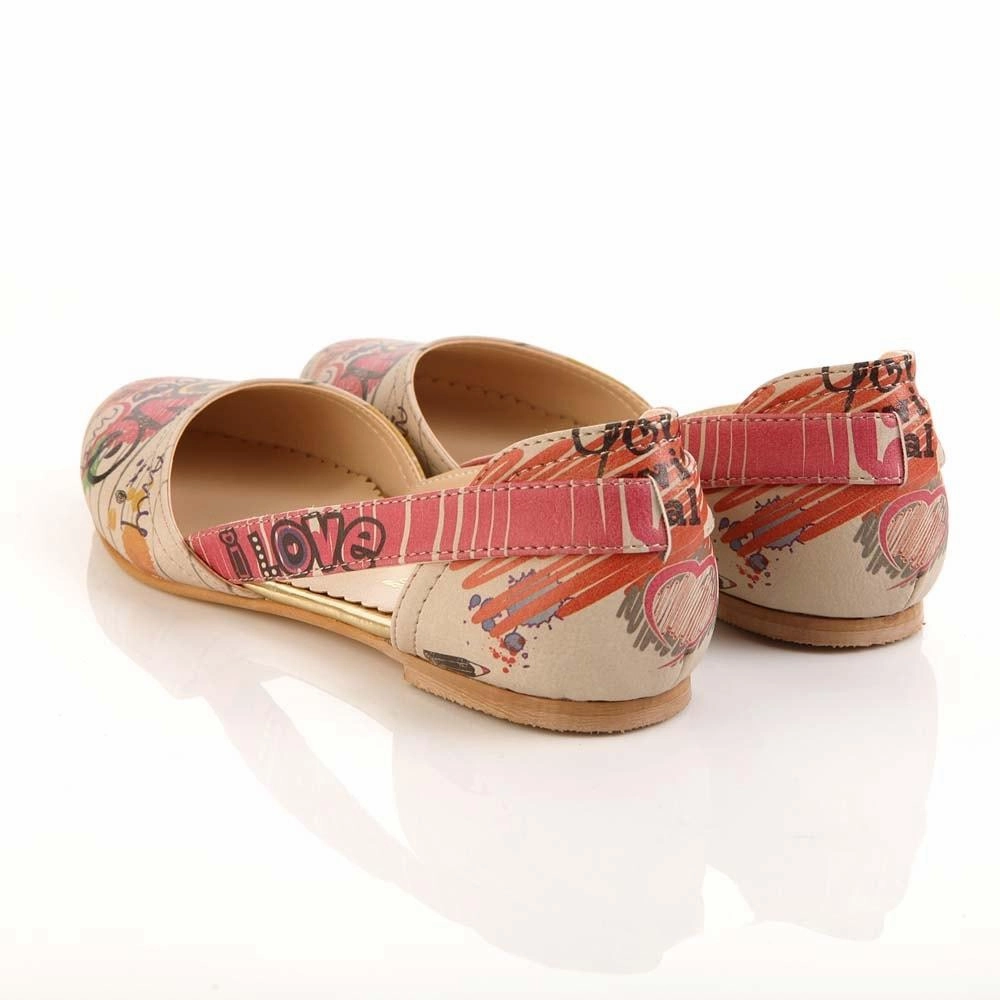 Long Move I Love You Ballerinas Shoes OMR7005