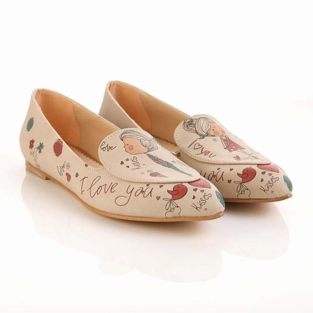 night walk I Love You Ballerinas Shoes OMR7206