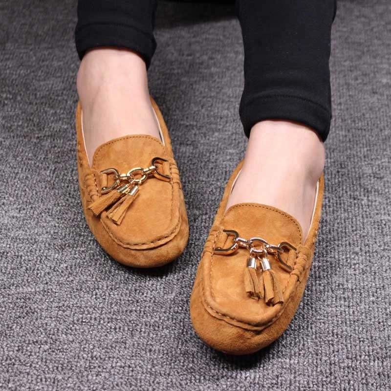 80s Penny Loafer MIYAGINA Leather Women Shoes Female Casual Slip On Flats Loafers