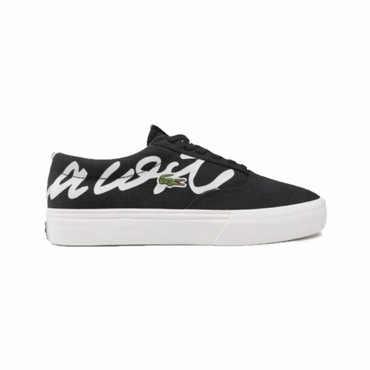 Active Lifestyle LACOSTE 7-42CMA0040454 Jump Serve Lace Canvas Logo MN'S (Medium) Black/Off White Textile Lifestyle Shoes