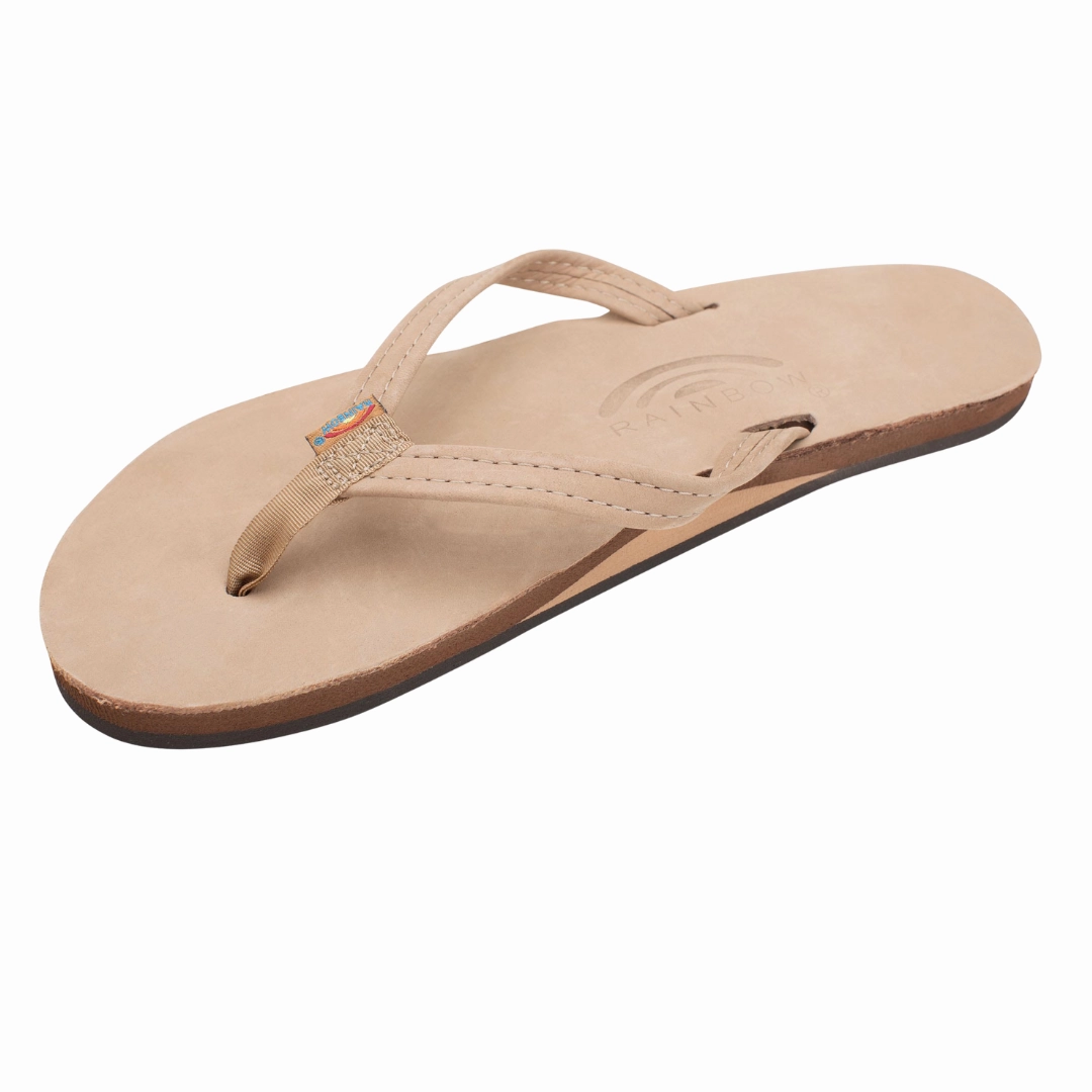 RAINBOW 301ALTSNW/SRBR SINGLE LAYER WMN'S (Medium) Sierra Brown Leather Strap Sandals Easy Pace