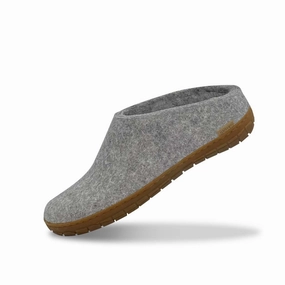 Slip-on with natural rubber sole - honey - Grey Durable protection