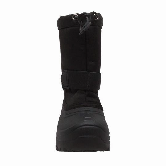 Real Leather Boots Girl's Nylon Winter Boots Black Leather Boots