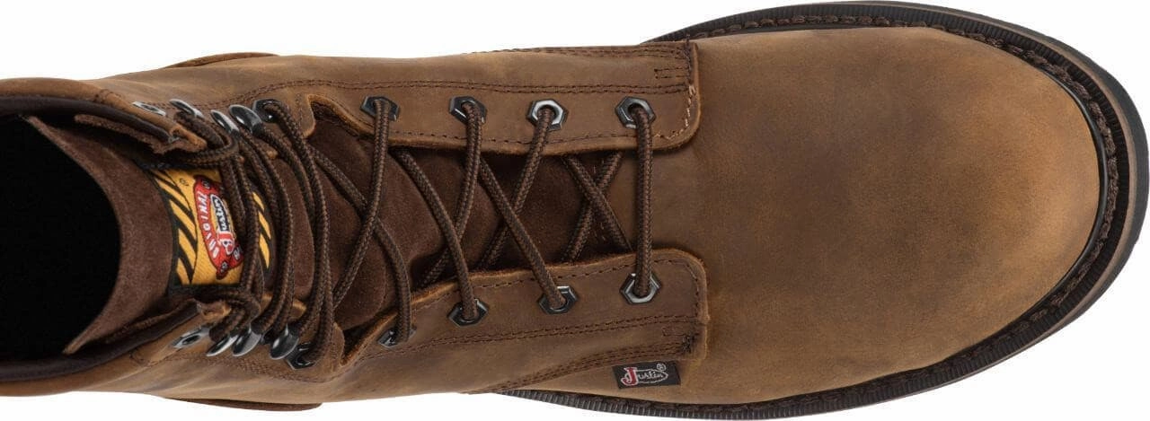 Justin Men's 8" Drywall Brown Round Steel Toe Work Boot Best Work Boots For Cold Weather