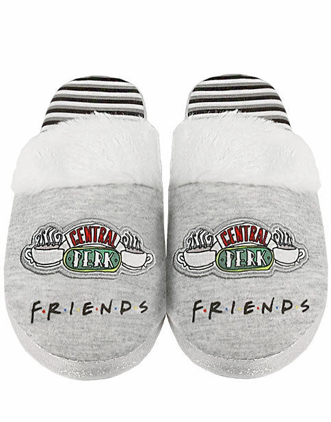 Unicorn Robe And Slippers Friends Girls Slippers Central Perk Kids Fluffy Shoes - Grey