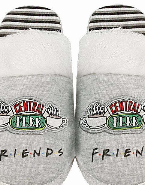 Friends Girls Slippers Central Perk Kids Fluffy Shoes - Grey Birkenstocks Slippers