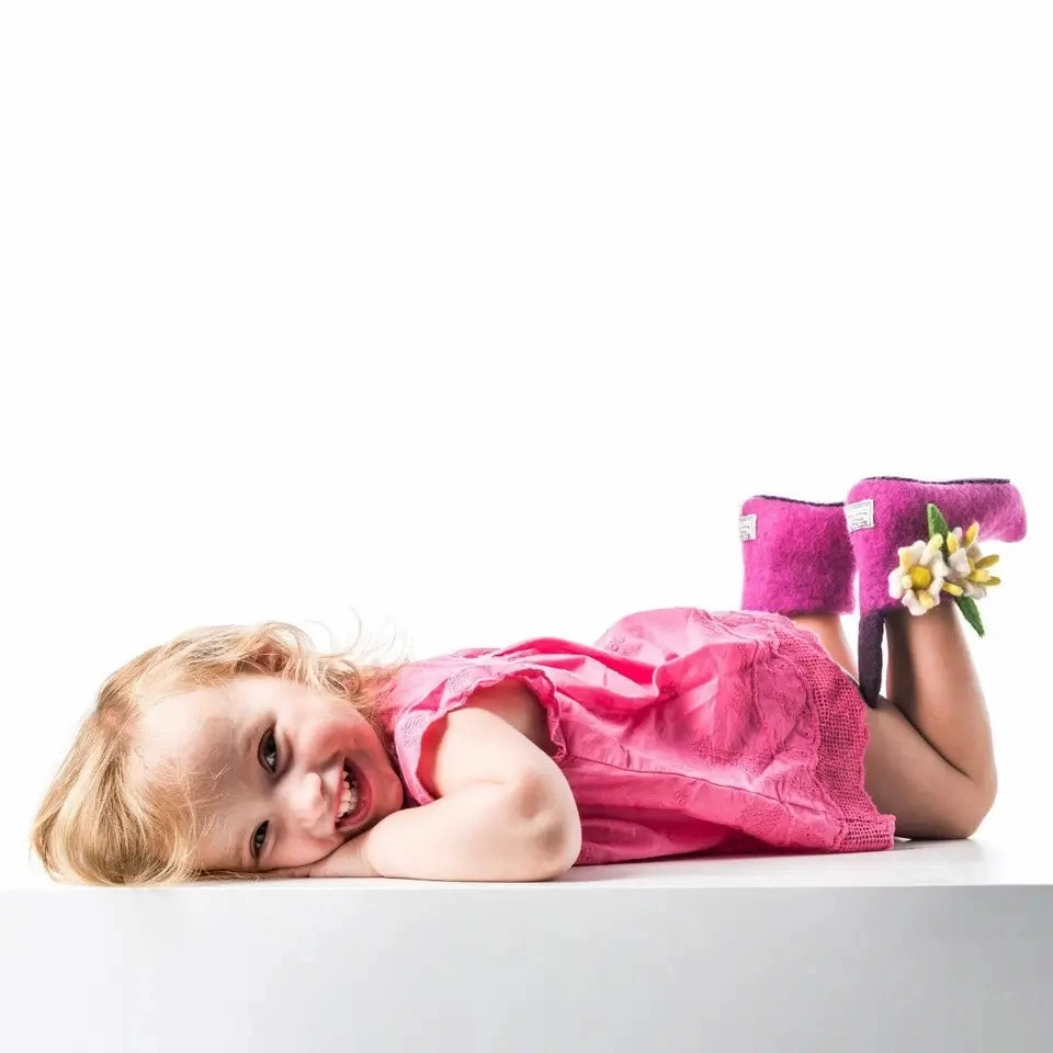 Honeysuckle Kids Slippers Ruby Slippers Hydrangea Size