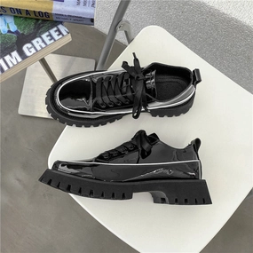 Tie Hiking Boots To Backpack Small Heavy Bottomed Shoes Men Casual Leather Platform Shoes | Brodtica.com