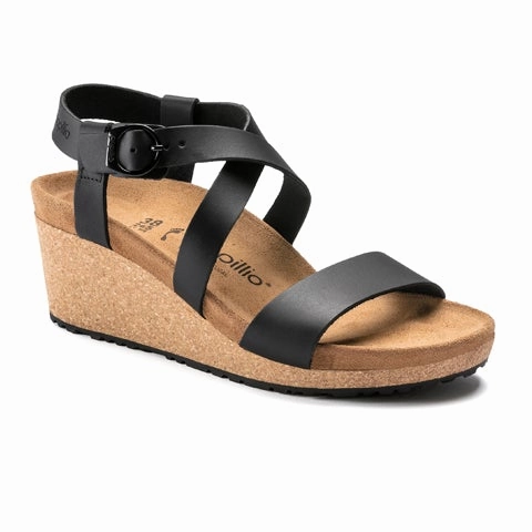 Birkenstock Sibyl Ring-Buckle Narrow Wedge Sandal (Women) - Black Dress Socks For Shoes