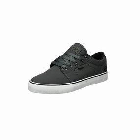 ETNIES 4101000351 039 BARGE LS MN'S (Medium) Grey/Black/White Canvas Skate Shoes Follow Step Comfort Move