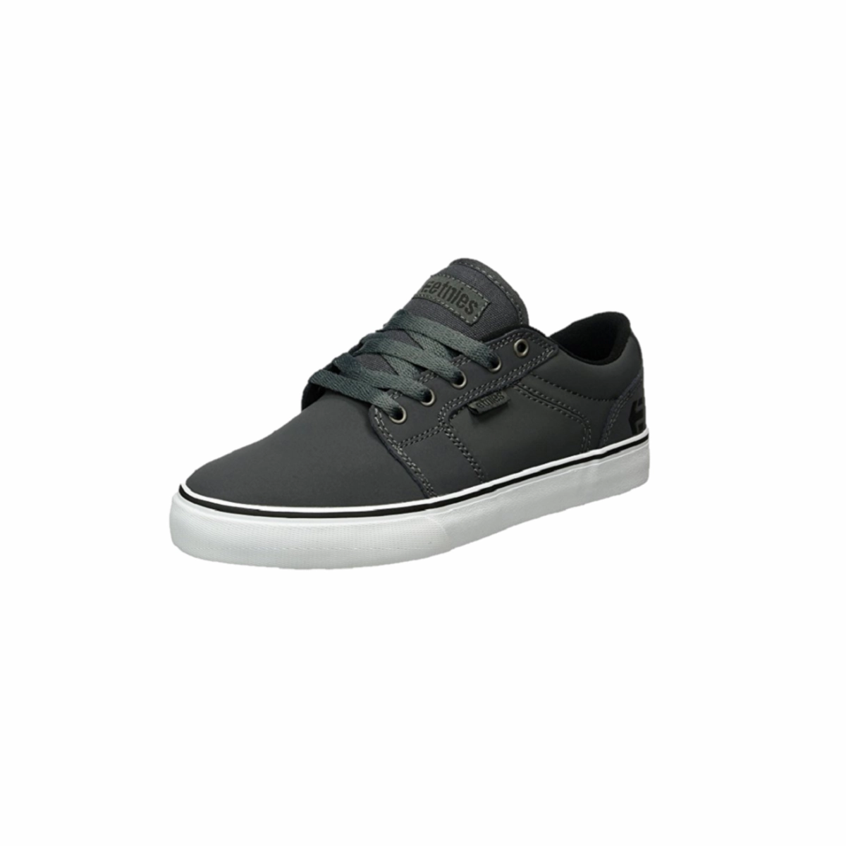 ETNIES 4101000351 039 BARGE LS MN'S (Medium) Grey/Black/White Canvas Skate Shoes Follow Step Comfort Move