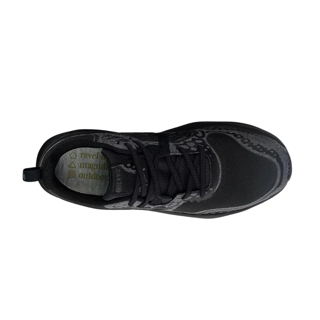 Weather resistant NEW BALANCE MTHIGA8 FRESH FOAM X HIERRO v8 MN'S (Medium) Black Synthetic & Mesh Running Shoes