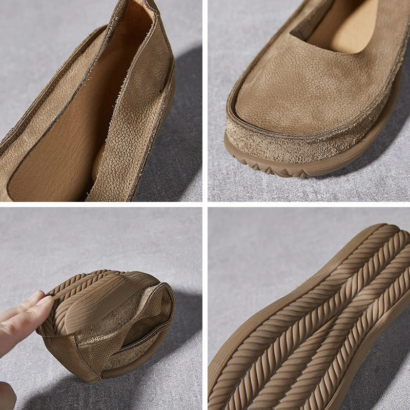 Soft Leather loafers Breathable Slip Ons Handmade in Green/Coffee/Khaki Logan Loafers