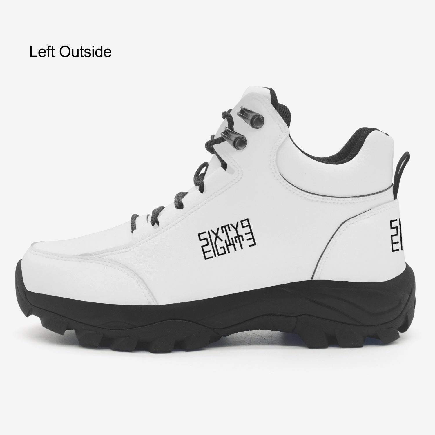 Sixty Eight 93 Logo Black White High Top Boots Adidas Snoopy Shoes