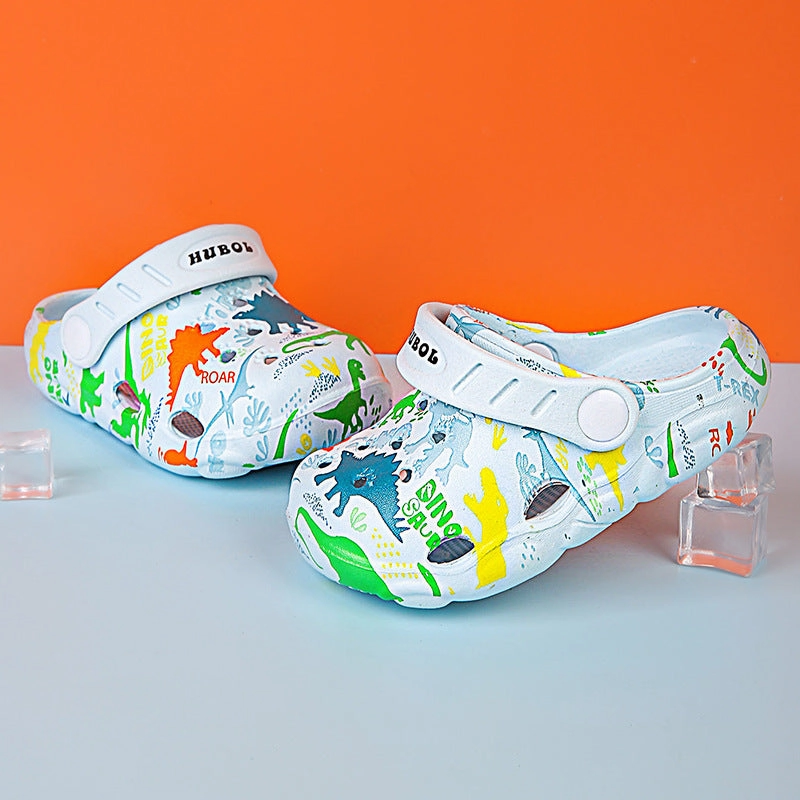 Slippers Nail Varnish Wholesale Cartoon Dinosaur EVA Kids Slippers