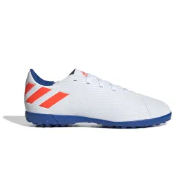 ADIDAS F99929 NEMEZIZ MESSI 19.4 TF KID'S (Medium) White/Red/Blue Synthetic Soccer Shoes Root Path