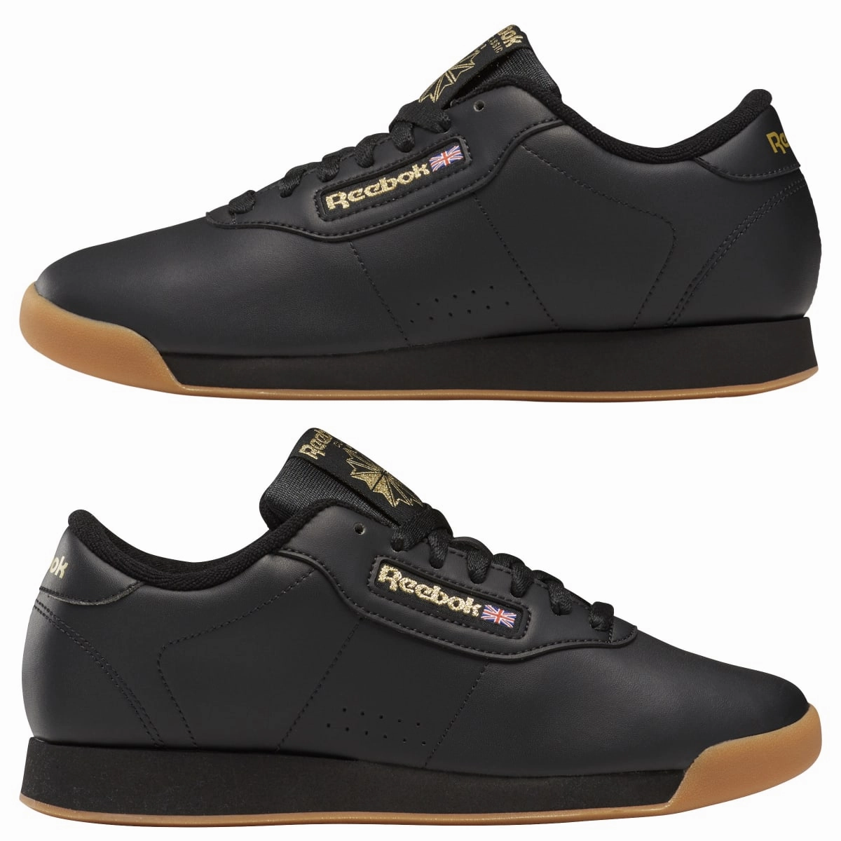 REEBOK BS8457 PRINCESS WMN'S (Medium) Black/Black/Black Synthetic/Leather Lifestyle Shoes Jump Step Simple Look