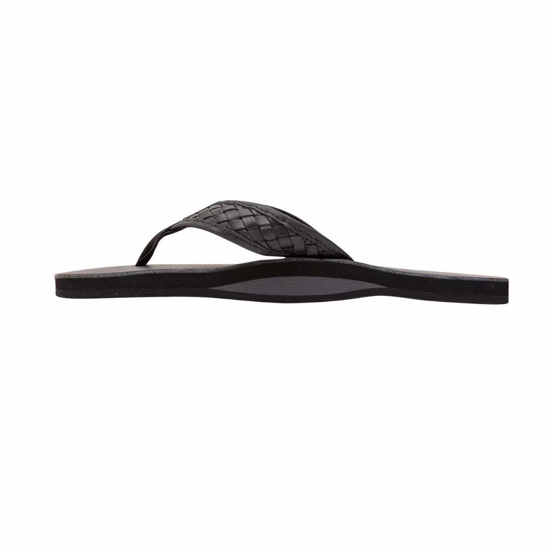 RAINBOW 301ALTWSM/TTBK THE BENTLEY MN'S (Medium) Black Leather Strap Sandals Comfy Sandals