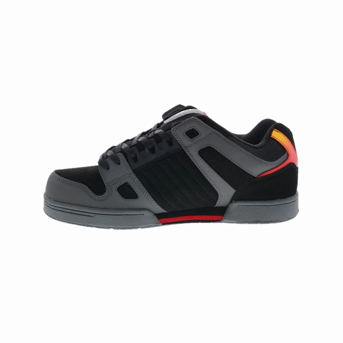 DVS F0000233970 CELSIUS MN'S (Medium) Charcoal/Black/Red Suede/Leather/Nubuck Skate Shoes Work Pace Follow Hike