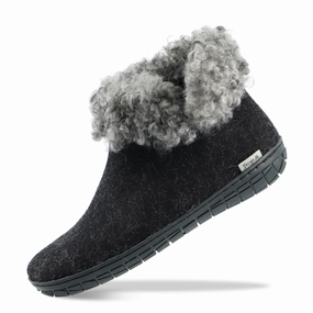 Boot with wool shaft - Limited edition - Charcoal Shoppers Friendly