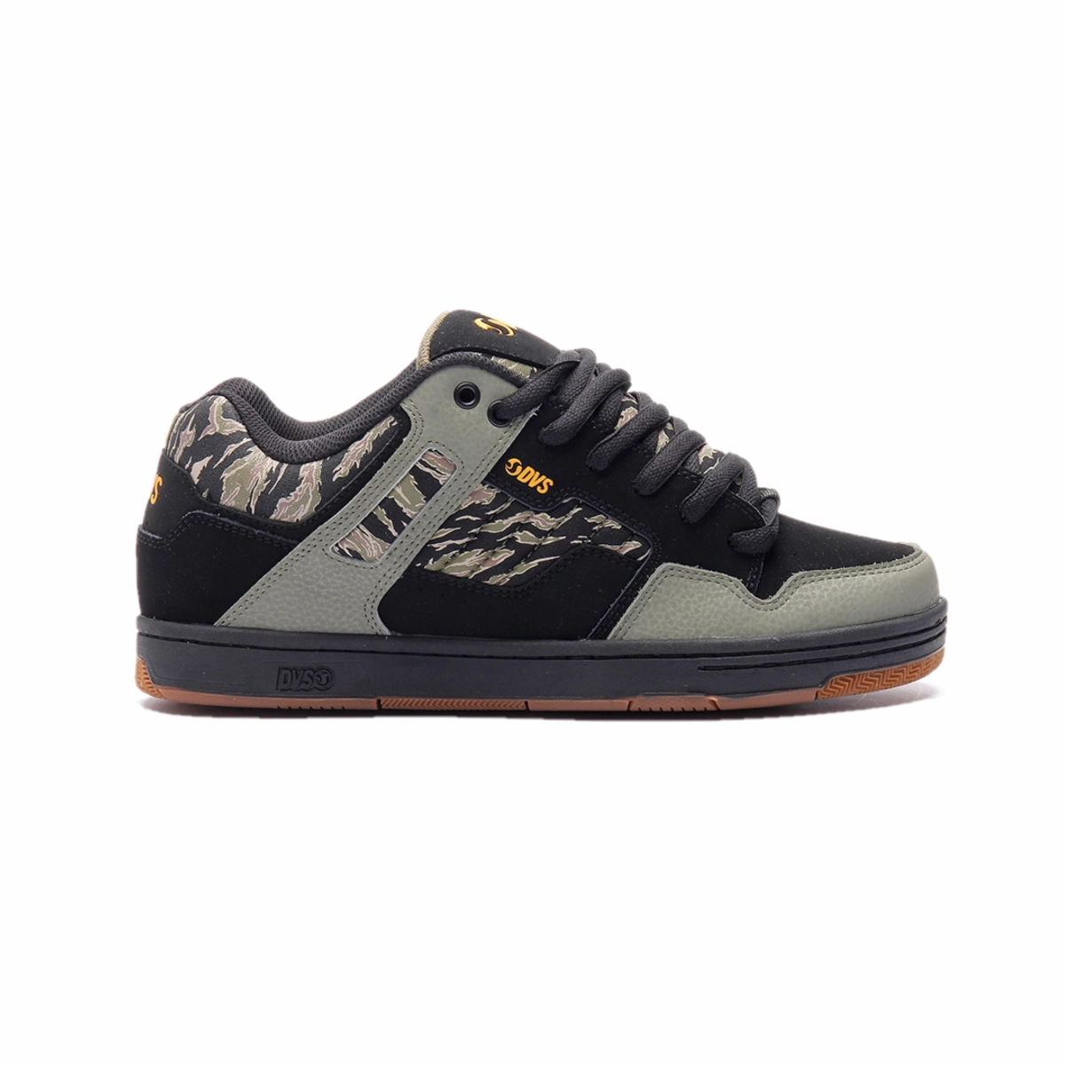 Lifestyle Fit Urban Look DVS F0000278036 ENDURO 125 MN'S (Medium) Black/Jungle/Camo Leather & Mesh Skate Shoes