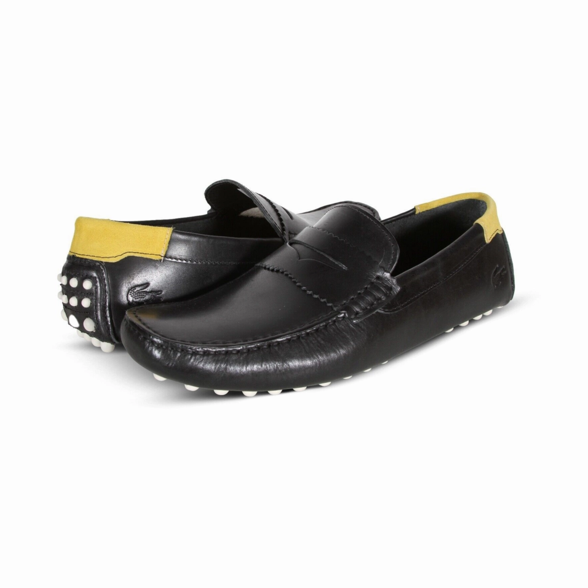 Rock Hike LACOSTE 7-45CMA0032454 CONCOURS 123 MN'S (Medium) Black/Off White Leather Lifestyle Loafers