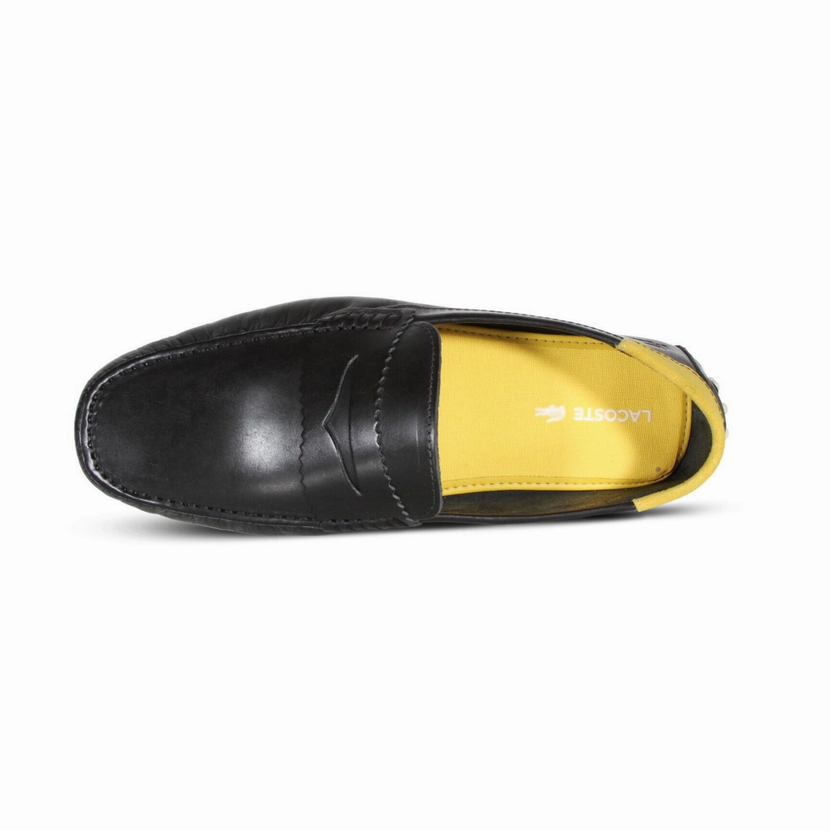 Breathable Upper LACOSTE 7-45CMA0032454 CONCOURS 123 MN'S (Medium) Black/Off White Leather Lifestyle Loafers