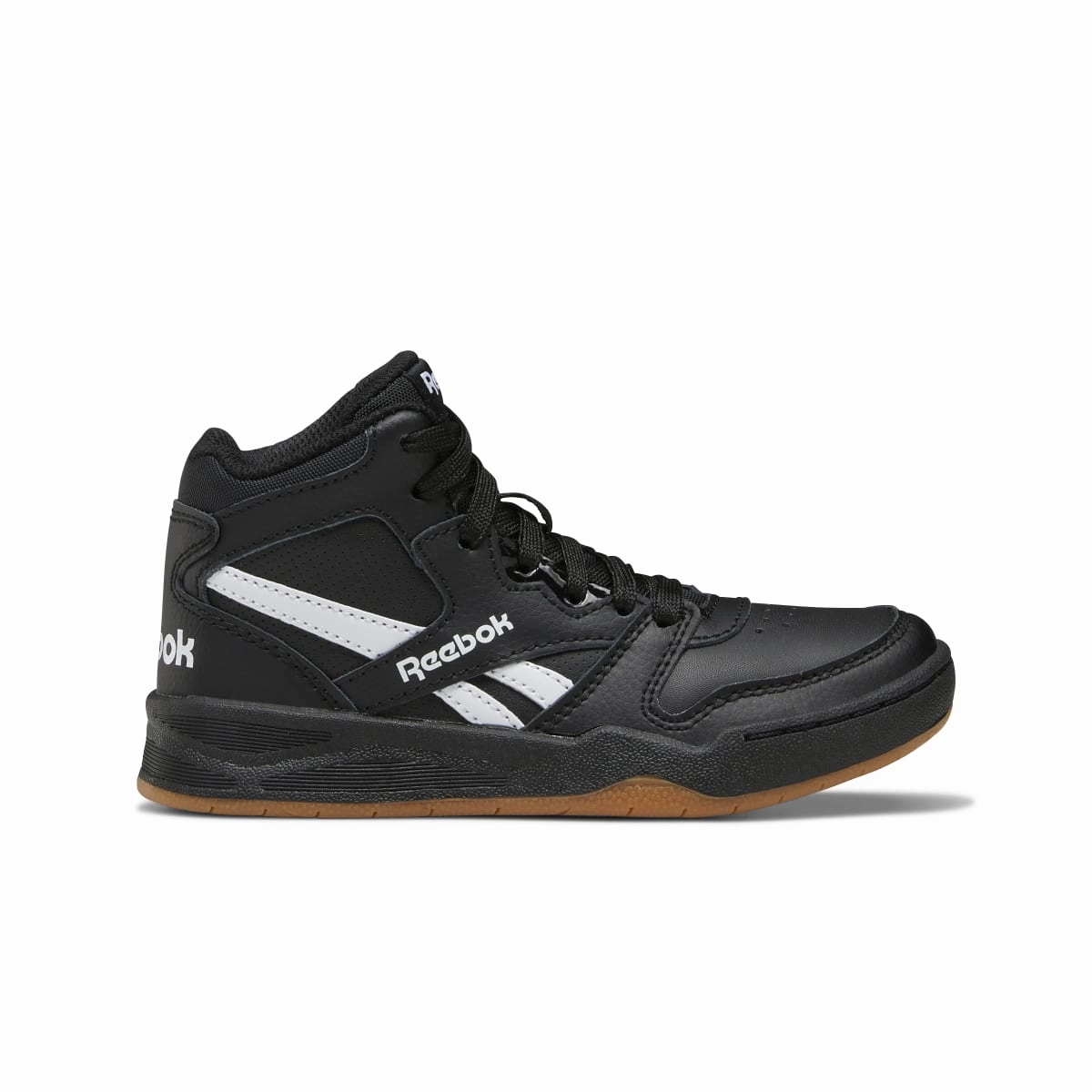 Stretch Step REEBOK GV7028 BB4500 COURT KID'S (Medium) Black/Black/White Synthetic/Leather Basketball Shoes