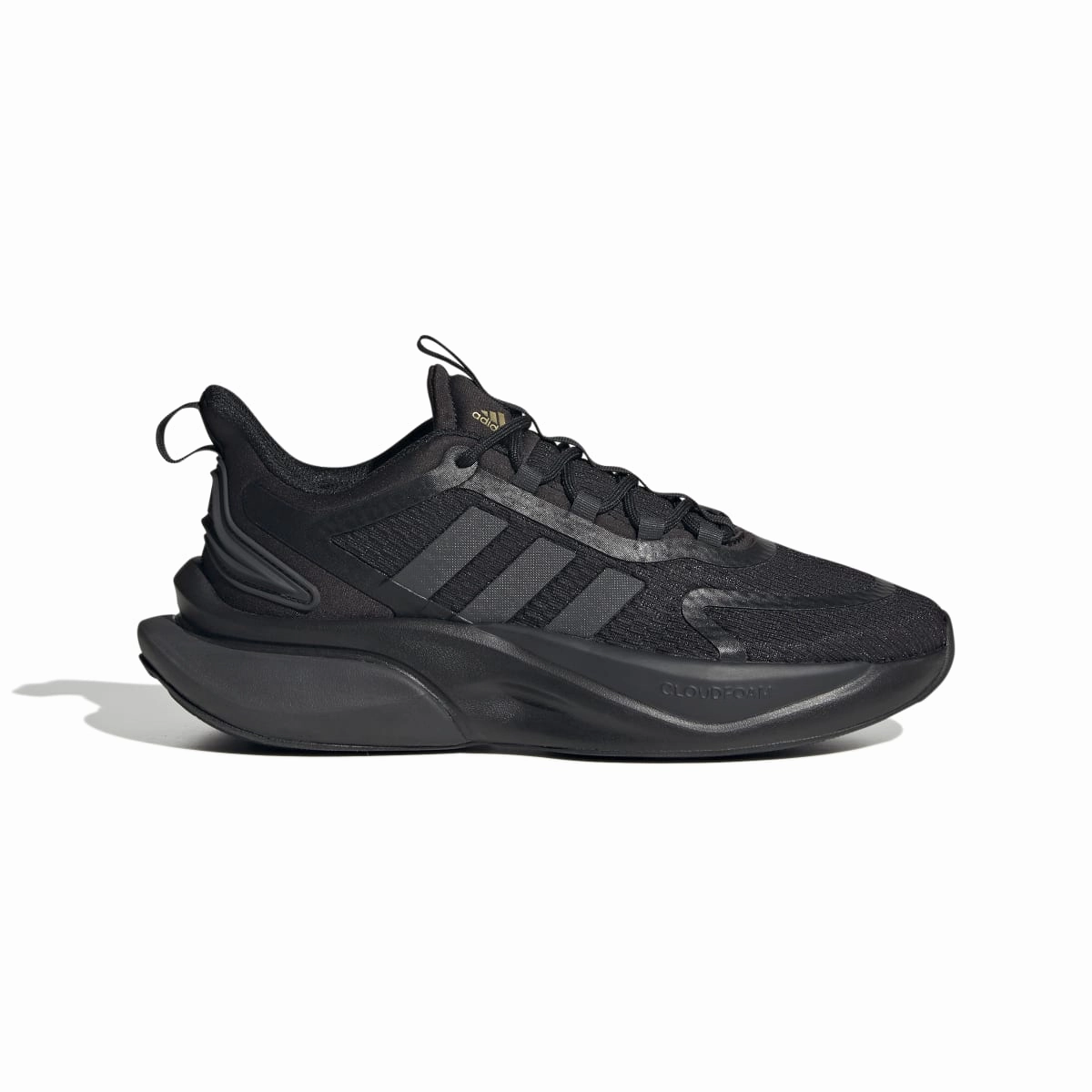 ADIDAS HP6149 ALPHABOUNCE  WMN'S (Medium) Black/Carbon/Gold Mesh Running Shoes Beach Walk